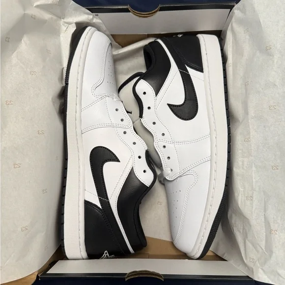 Air Jordan 1 Black and White Sneakers - Picture 2 of 3